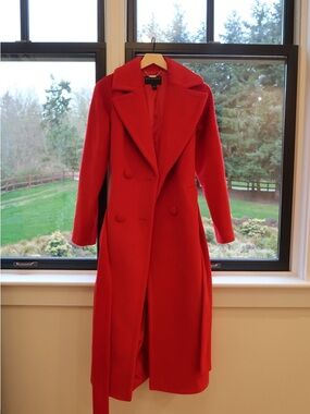 Bernardo Double-Breasted Belted Coat